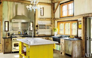 Rhode Island, designer Ellen Denisevich-Grickis created an eclectic kitchen setting.jpg